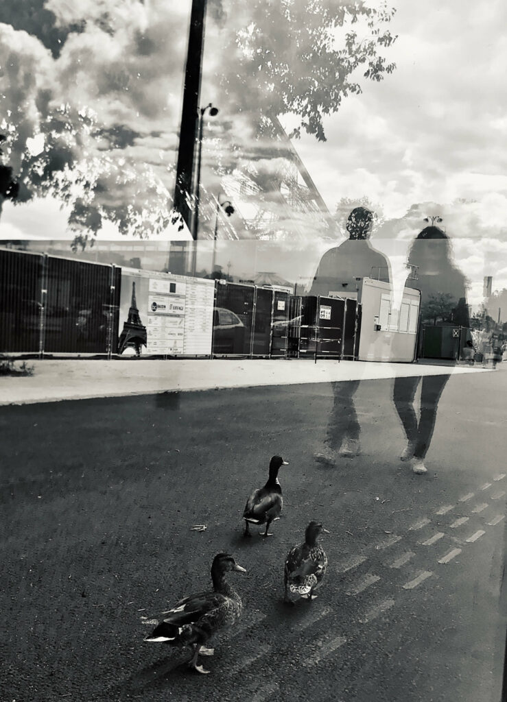 alexandra soroko paris reflections street b&w photography