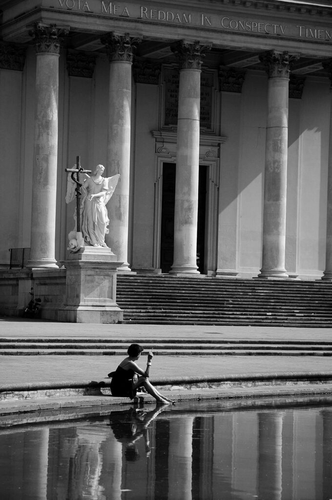 alexandra soroko vienna girl street b&w photography